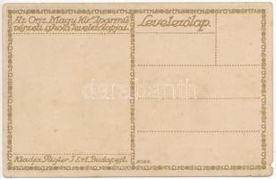 Kellemes Ünnepeket! Az Orsz. Magy. Kir. Iparművészeti iskola levelezőlapjai. Ungarische Werkstätte N...