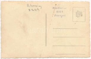 Petrozsény, Petroseni, Petrosani; építkezés munkásokkal / construction with workers. Foto Zeichner p...