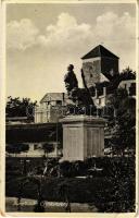 1936 Dunaföldvár, Csonkatorony, Hősök szobra, emlékmű. Somló Manó kiadása (EK)