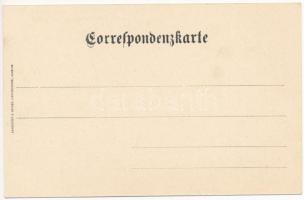 Praha, Prag; Kaiser Franz Josefs-Brücke / bridge. Knackstedt & Näther Art Nouveau, floral, litho