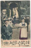1905 Brezová, Pirkenhammer (Karlovy Vary, Karlsbad); Schützenmühle. Lederer & Popper / restaurant garden. Montage (EK)