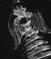 3 darab üveg angyal dísz, dobozában, m: 7 cm