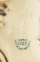 Royal Dux porcelán tigris. Kézzel festett, jelzett, hibátlan, h: 19 cm