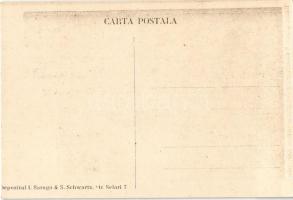 Rumänische Volkstracht u. Dorfshaus in dem Karpaten / Román népviselet a Kárpátokból / Romanian folk...