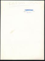 cca 1975 Inkey Alice pecsétjével jelzett, vintage fotó Kardos Ferenc operatőrről, ezüst zselatinos f...