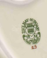 Zsolnay 2 darab ékszeres tálka. Jelzett, hibátlan, h: 11,5-12 cm