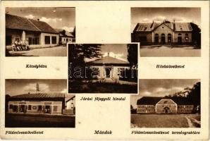 1950 Mándok, Földmívesszövetkezet és terményraktár, Járási főjegyzői hivatal, községháza, hitelszövetkezet. Kiadja Horváth Richárdné