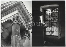 1975 Csík Ferenc szolnoki fotóművész alkotásai, 2 db vintage fotó feliratozva, ezüst zselatinos fotópapíron, 24x16 cm és 24x17,1 cm