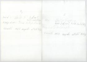 1975 Csík Ferenc szolnoki fotóművész alkotásai, 2 db vintage fotó feliratozva, ezüst zselatinos fotó...