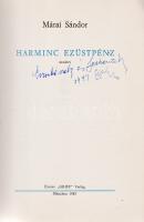 Márai Sándor:
Harminc ezüstpénz. Regény. (Első kiadás.)
München, 1983. Újváry ,,Griff" Verlag...