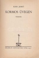 Kiss Jenő:
Kormos üvegen. Versek.
[Kolozsvár] (Cluj), 1937. Erdélyi Szépmíves Céh (Minerva Rt.) 98...