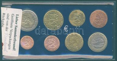 Finnország 1999-2001. 1c-2&#8364; 8klf db, bontatlan kereskedői szettben T:1,2 Tanúsítvánnyal!
