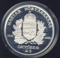 1989. "Október 23." Ag emlékérem 31,5g T:PP Eredeti díszdobozban!