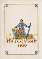 Húzótüske 1956. Készítették a Rákosi Mátyás Nehézipari Műszaki Egyetem 1956-ban végzett hallgatói. Felelős szerkesztő: Szentiványi Ede. (Számozott.) (Miskolc), 1956. (Rákosi Mátyás Nehézipari Műszaki Egyetem - Borsodmegyei Nyomdaipari Vállalat, Miskolc - Révai ny., Budapest). 96 p. + 7 t. (öt színes, egy kétoldalas) + 1 térkép (színes, kihajtható). Példányunk száma: 44. Oldalszámozáson belül szövegközti és egész oldalas illusztrációkkal gazdagon díszített évkönyv, a korabeli egyetemi élet és műszaki humor sajátos szövegeivel és rajzaival. A Húzótüske évkönyvet minden évben a végzős hallgatók készítették, kötetünk az 1951-től működő egyetem első évkönyve. Az impresszumoldal előtt színes, illusztrált fólia, rajta a szerkesztőbizottság tagjainak fotókollázsa. Fűzve, színes, illusztrált kiadói borítóban. Jó példány.