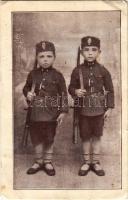 1926 A legkisebb magyar leventék. Hulák Laci és Jenő / young members of the Hungarian Paramilitary Youth Organization (EB)