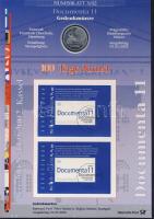 Németország 2002. 10€ Ag "Documenta - Kassel" nagyalakú emlékíven 2 db bélyegblo...