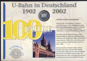 Németország 2002. 10€ Ag "Documenta - Kassel" nagyalakú emlékíven 2 db bélyegblo...