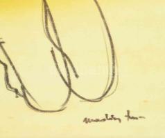 Macskássy Izolda (1945-2021): Ádám. Selyem, vegyes technika, jelezve jobbra lent. Üvegezett fakeretb...