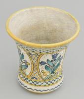 Gorka Géza (1894-1971): Habános váza. Korongozott cserép, csontszínű, repesztett (ún. Bidtel) alapmá...