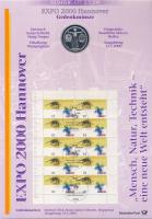 Németország 2000. 10M Ag "EXPO 2000 - Hannover" + 10M Ag "Nagy Károly" nagyalakú emlékíveken egy-egy bélyeg-kisívvel, elsőnapi bélyegzőkkel, ismertetővel T:BU