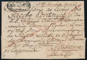1822 Ajánlott franco levél GR:WARDEN - Jaszovia (Rompes: 30p)