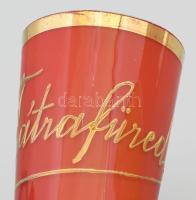 4 db felvidéki fürdőpohár: Bártfai emlék, Szliácsfürdő (plasztikus virág festéssel), Tátrafüred, Als...