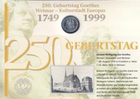 Németország 1999. 10M Ag "SOS-Gyermekfalvak" + 10M Ag "Goethe" nagyalakú emlékív...