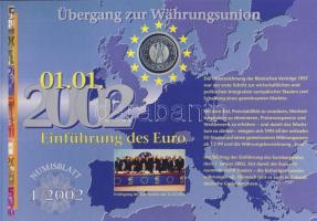 Németország 2002. 10€ Ag "Az Euro bevezetése" nagyalakú emlékíven elsőnapi bélye...