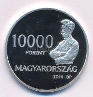 2014. 10.000Ft Ag "Spányi Béla halálának 100. évfordulója" kapszulában, tanúsítvánnyal T:P...