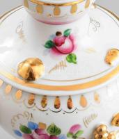 Gzhell szamovár dísz, több részes, kézzel festett, jelzett, hibátlan 28 cm