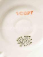 Gzhell szamovár dísz, több részes, kézzel festett, jelzett, hibátlan 28 cm