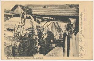 1917 Borsa, Borscha; Mühle im Sommer (Karpathen) / vízimalom nyáron / watermill in summer (EK)
