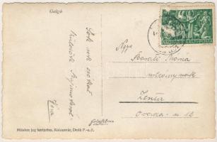 1944 Galgó, Galgau; Szamos folyó, úszó hajómalom, evezős / Somes riverside with floating ship mill (...