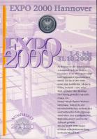 Németország 2000. 10M Ag "EXPO 2000 - Hannover" nagyalakú emlékíven elsőnapi bélyegzős bél...