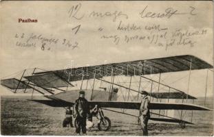 Louis Paulhan, French aviator and his aircraft (EK)