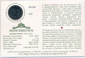 2006. 50Ft "125 éves a Magyar Vöröskereszt" első napi veret sorszámozott emléklapon "...