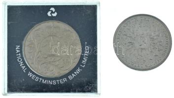 Nagy-Britannia 1977. 25p Cu-Ni "Ezüst jubileum" műanyag tokban + 1980. 25p Cu-Ni "Erz...