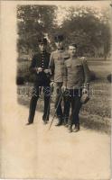 1918 Budapest XIII. Margitsziget, Osztrák-magyar katonák, tisztek csoportképe / WWI Austro-Hungarian K.u.K. soldiers, officers group photo (fl)