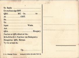 Magyarország: Budapesti Úttörővasút távírászai - QSL rádióamatőr lap / Telegraphists of the Budapest...