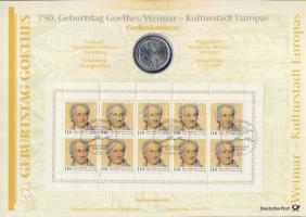 Németország 1999. 10M Ag "SOS-Gyermekfalvak" + 10M Ag "Goethe - Weimar" nagyalak...