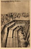 Kronprinz-Georg-Graben / Első világháborús lövészárok / WWI Austro-Hungarian K.u.K. military, trenches s: W. Haenel