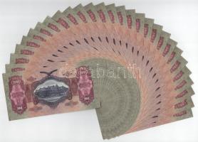 1930. 100P (28x) közte sorszámkövető hármasok, párok "E 929 015029 - 015100" között T:UNC,...