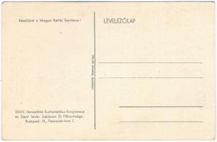 1938 Budapest XXXIV. Nemzetközi Eucharisztikus Kongresszus. Dr. Serédi Jusztinián bíboros, hercegprí...