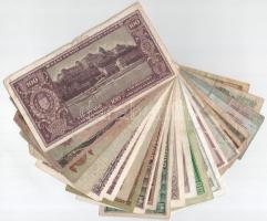 24db-os vegyes magyar és külföldi bankjegy tétel T:F-VG
