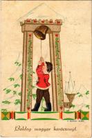 1941 Boldog magyar karácsonyt! / Christmas greeting, Hungarian folklore s: H. Morvay Klári (fl)