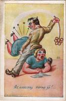 Az asszony verve jó!... Hímsoviniszta humor / Hungarian male chauvinist humour s: Kaszás Jámbor (fl)