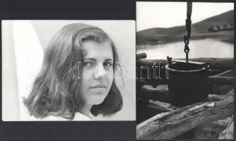 cca 1976 Gebhardt György (1910-1993) budapesti fotóművész hagyatékából 2 db vintage fotóművészeti alkotás, az egyik a szerző által aláírva, a másik jelzés nélküli, ezüst zselatinos fotópapíron, 17,5x23,5 cm és 24,1x17,1 cm