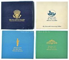 Amerikai Egyesült Államok 1989-1997. "A Fehér ház" (4xklf) részben műgyantás fém karácsony...