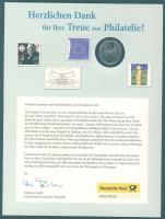 Németország 1992. 1M német postai ajndéklapon 1,10M bélyeggel T:1