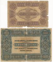 1920. 100K "Orell Füssli Zürich" nyomdahely jelöléssel + 1000K "Orell Füssli Zürich&q...